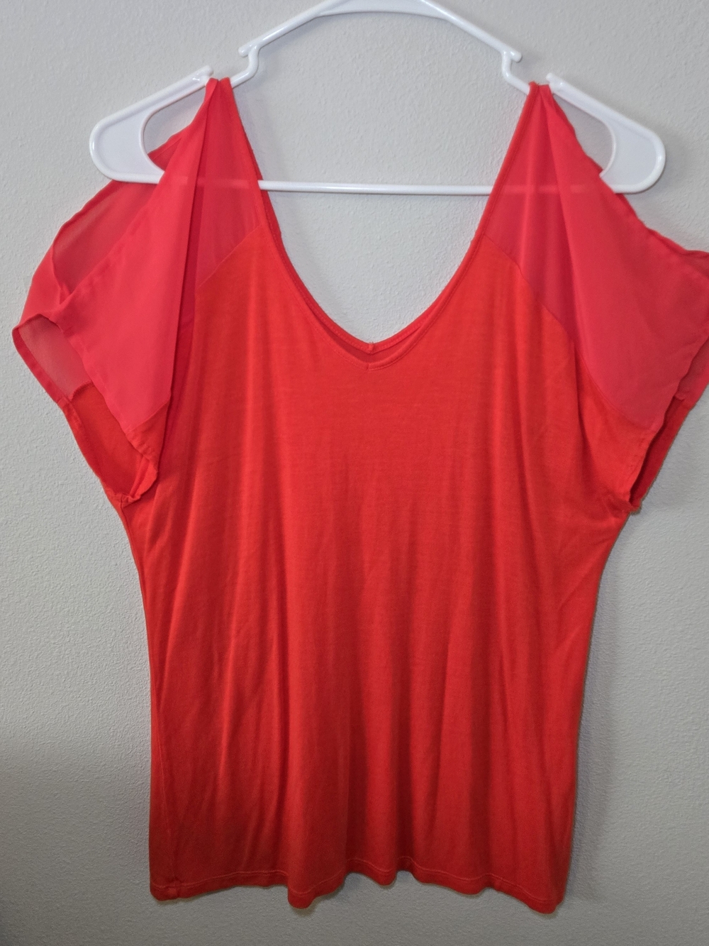 Apt. 9 Bright Red V-Neck Short Sleeve Blouse